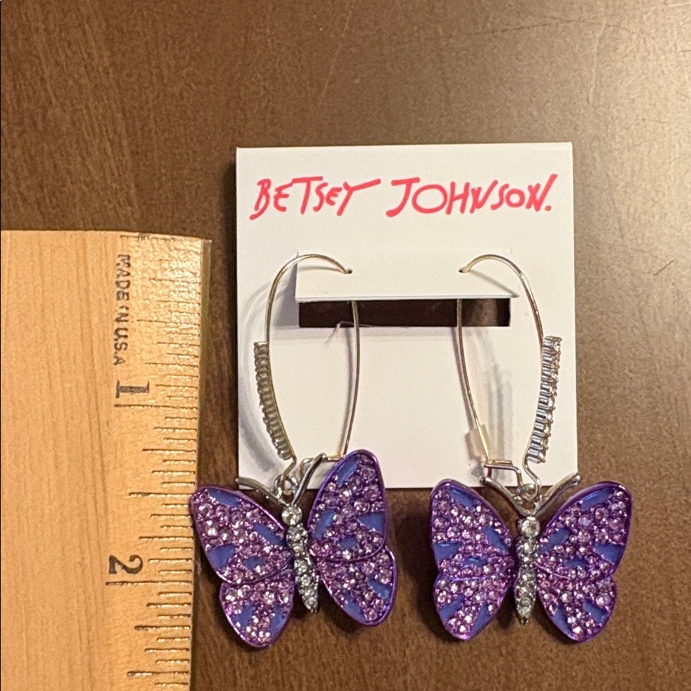 Betsey Johnson Purple Earrings - Price Now FIRM - Picture 8 of 12